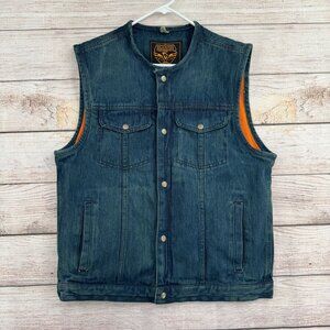 Milwaukee Performance Mesh Lined Denim Vest Men's Large Blue Medium Wash
